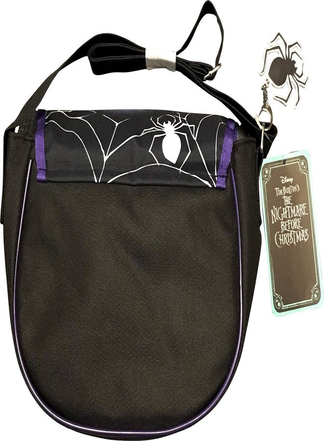 Tirrito The Nightmare Before Christmas NBX Jack & Sally Black and Purple Shoulder Saddle Bag, Black - Image 2